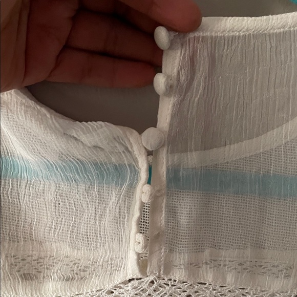 Free People White and Gray Long Sleeve Dress - Picture 9 of 10